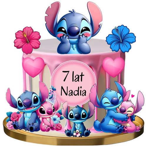 WYDRUK CUKROWY NA TORT LILO I STICH MASA CUKROWA LILO I ANGEL STICZ na Arena.pl