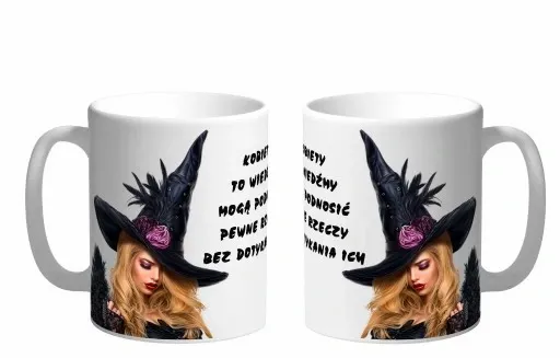 KUBEK WIEDŹMY ZOŁZY ŚMIESZNY TEKST ŻART DO BIURA zdjęcie 1