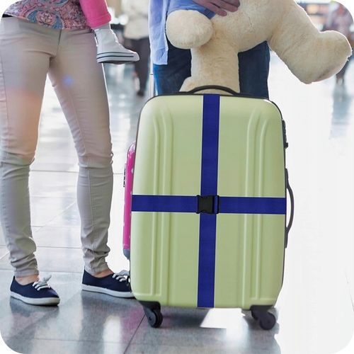 PAS ZABEZPIECZAJĄCY DO WALIZKI SPINAJĄCY BAGAŻ (NIEBIESKI) PASY DO na Arena.pl