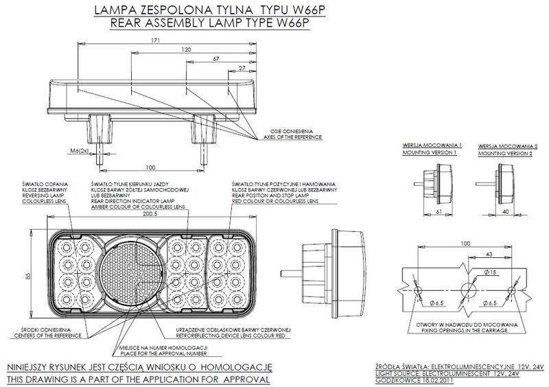 Lampa LED zespolona tylna 5 funkcji PRAWA (315KR) zdjęcie 8