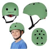 Kask Dziecięcy na Rower Hulajnogę z Lampką LED Regulowany Rowerowy Matowy M