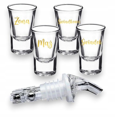 Kieliszki oszukane 15ml GRUBE DNO Mąż Żona Świadkowa Świadek wesele NALEWAK na Arena.pl