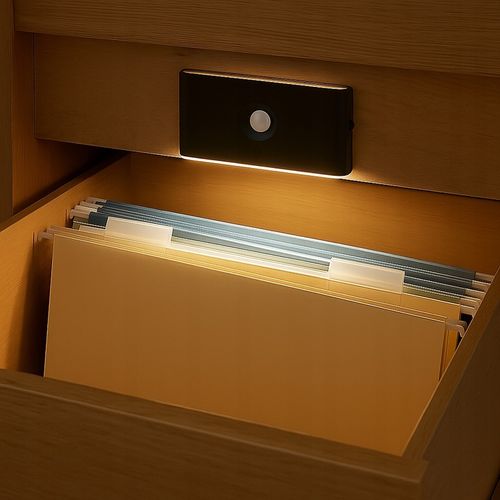 Lampka nocna z Czujnikiem Ruchu na akumulator samoprzylepna na ścianę na Arena.pl