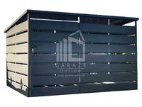 Wiata śmietnikowa spad tył 2,5x1,5m Antracyt Schowek  ID417