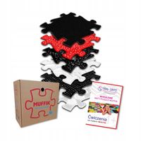 Mata sensoryczna Muffik Baby błack and white 6 el.