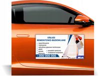 Magnes na samochód reklama magnetyczna PROJEKT USŁUGI REMONTOWO-BUDOWLANE