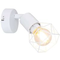 Industrialna LAMPA ścienna XARA I 54802W-1 Globo druciana OPRAWA metalowy kinkiet biały