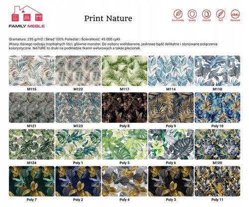 Fotel uszak ARI PRINT skandynawski  patchwork czarno biały na Arena.pl