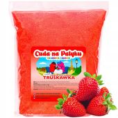 Kolorowy Cukier Do Waty Cukrowej do Maszyny Smakowy TRUSKAWKA 1KG