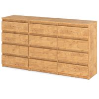 Komoda 12 Szuflad Szafka Drewniana 180cm Pojemna Nowoczesna Rtv Lancelot