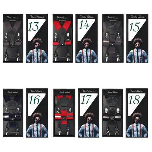 Szare Stalowe Gładkie szelki do spodni Orginalne Top-Gal na Arena.pl