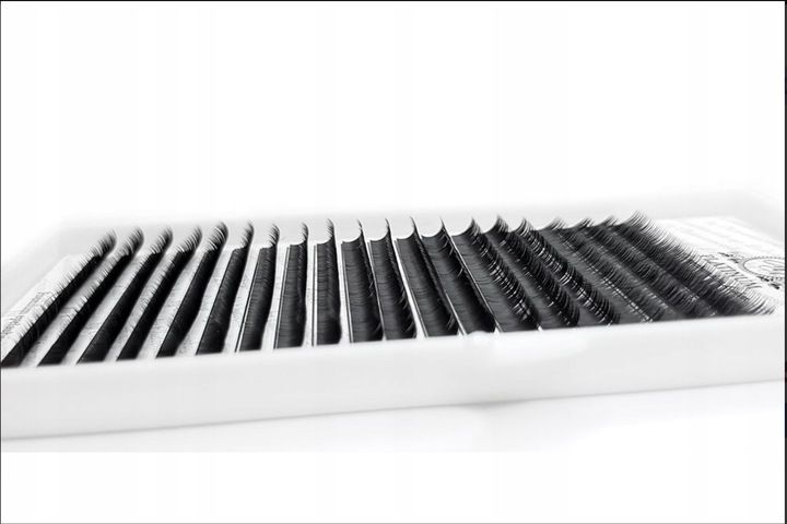 Rzęsy do przedłużania czarne PLATINUM 0.07 C 8-14 zdjęcie 9