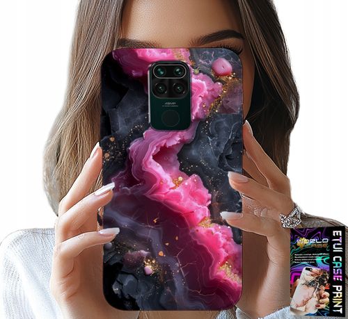 ETUI DO XIAOMI NOTE 9 - RÓŻOWY MARMUREK PLECKI, MODNE WZORY na Arena.pl