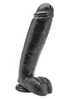 Dildo Naturalne Sztuczny Czarny Penis Członek 25Cm