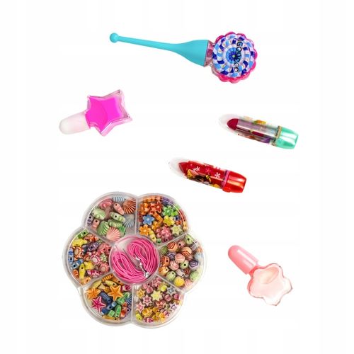 KOSMETYKI DLA DZIECI W SZKATUŁCE JEDNOROŻEC KORALIKI CIENIE LAKIERY KUFEREK na Arena.pl