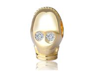 Pozłacany srebrny wiszący charms do pandora robot srebro 925 CHARM240