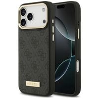 etui guess 4g logo plate magsafe do      iphone 17 pro max czarny