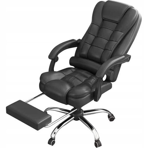 FOTEL BIUROWY OBROTOWY SKÓRZANY ERGONOMICZNY LC08 z MASAŻEM i na Arena.pl