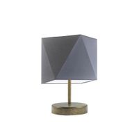 Lampka PASADENA abażur szary stalowy stelaż stare złoto