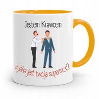 Kubek Żółty Krawcowej Krawca Jestem Krawcem Z Nadrukiem Ze Zdjęciem