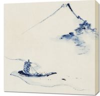 Obraz 70x70cm A Person in a Small Boat, Hokusai Vintage do Salonu