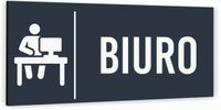 Tabliczka na drzwi BIURO Aluminium ATRACYTOWA NIERDZEWNA Piktogram