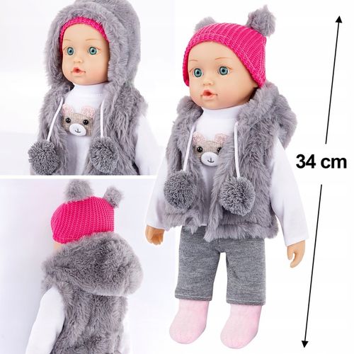 KINDERPLAY WÓZEK DLA LALEK GŁĘBOKI GONDOLA SKŁADANY TORBA + LALKA BOBAS na Arena.pl