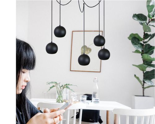 LAMPA kula biała z białymi hamulcami pająk 3 wisząca + GU10 na Arena.pl