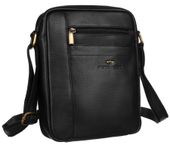skórzana torba męska z kieszonką na suwak - peterson