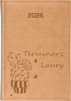 GRAWEROWANY KALENDARZ DZIENNY A5 2026 PREZENT PERSONALIZOWANY Z IMIENIEM