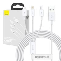 Kabel Baseus 3w1 3.5A Szybkie Ładowanie DO micro USB, USB-C i Lightning 1.5
