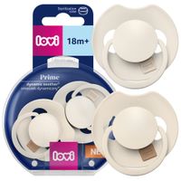 LOVI Smoczek uspokajający dynamiczny PRIME 18m+ Coconut / Ivory 2 SZTUKI