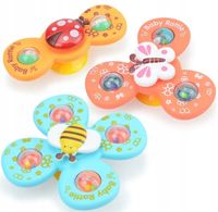 FIDGET SPINNER Z PRZYSSAWKĄ SENSORYCZNA 3 SZTUKI