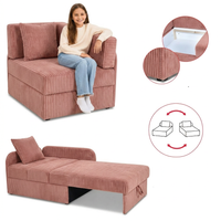 Łóżko dziecięce sofa kanapa rozkładana róż gruby sztruks Denis Family Meble