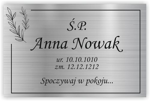 TABLICZKA NA GRÓB NAGROBKOWA TABLICA NAGROBNA na Arena.pl
