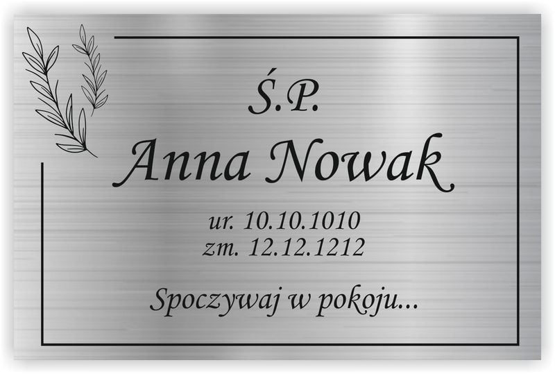 TABLICZKA NA GRÓB NAGROBKOWA TABLICA NAGROBNA zdjęcie 15