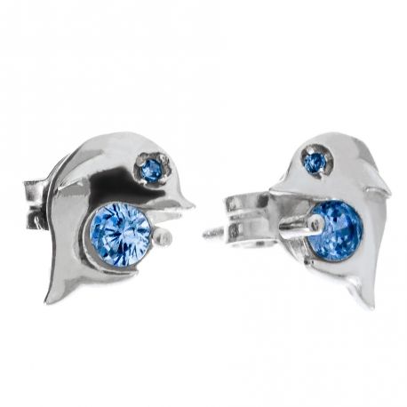 SREBRNE KOLCZYKI DELFINKI SREBRO PRÓBY 925 zdjęcie 4