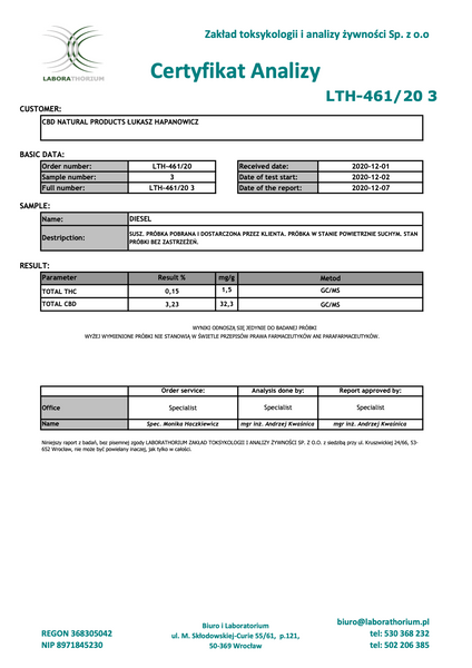 Susz konopny CBD Sour Diesel 1 g zdjęcie 6