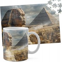 ZESTAW KUBEK + PUZZLE 110EL - EGIPT SFINKS ZABYTEK WIDOKI PIĘKNE