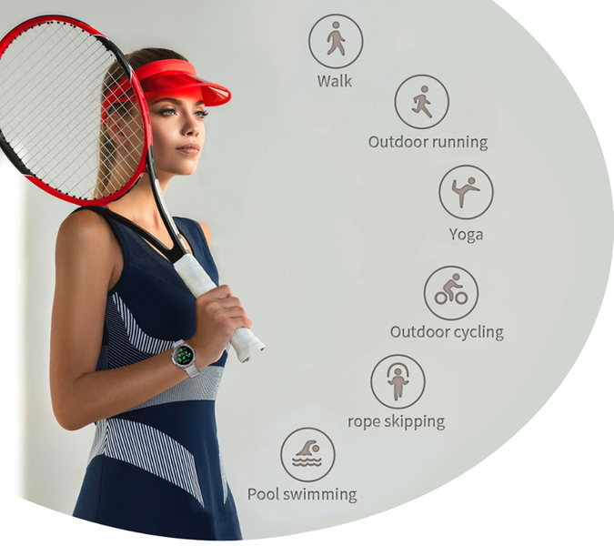 SMARTWATCH DAMSKI Rubicon RNBE74 - TERMOMETR, PULSOKSYMETR (sr020e) zdjęcie 8