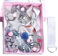 Do włosów Zestaw spinek dla dziewczynki dziecka 18szt E18_SZARY