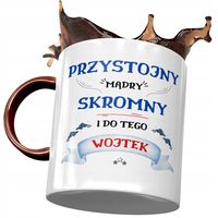 Kubek Bordowy Dla Wojciecha Wojtka Kolegi Prezent Z Nadrukiem Ze Zdjęciem