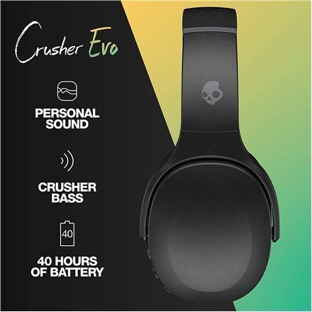 Skullcandy Crusher Evo Wireless Over-Ear Headphone, True Black na Arena.pl