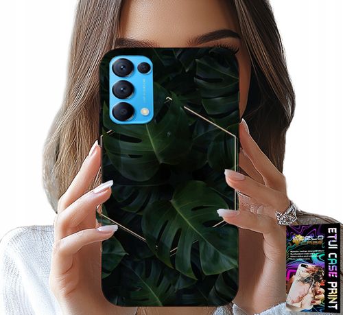 ETUI DO OPPO FIND X3 LITE - ELEGANCKIE LIŚCIE MODNE WZORY NA CASE na Arena.pl