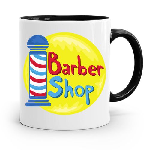 Kubek Czarny Fryzjera Fryzjerki Barber Shop Z Nadrukiem Ze Zdjęciem na Arena.pl