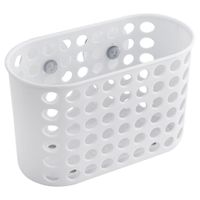 Koszyk łazienkowy półka na przyssawki XL biały - Yoka