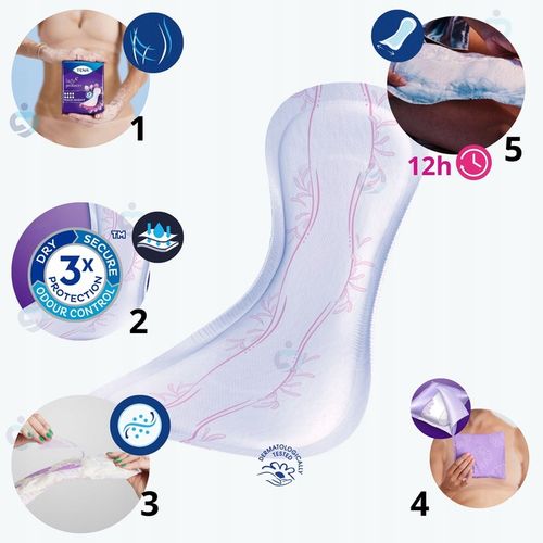 Podpaski urologiczne TENA Lady Maxi Night 12 wkładki na noc b. chłonne 8/8 na Arena.pl