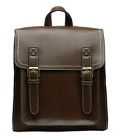 PLECAK DAMSKI SKÓRZANY TORNISTER TORBA VINTAGE 2W1 BRĄZOWY