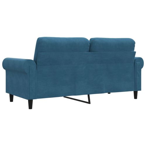 Sofa 2-osobowa, niebieski, 140 cm, tapicerowana aksamitem na Arena.pl