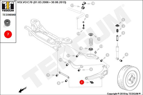 VOLVO C70 ŁOŻYSKO ŚRUBY ŚCIĄGACZA TULEI 97-05 II na Arena.pl